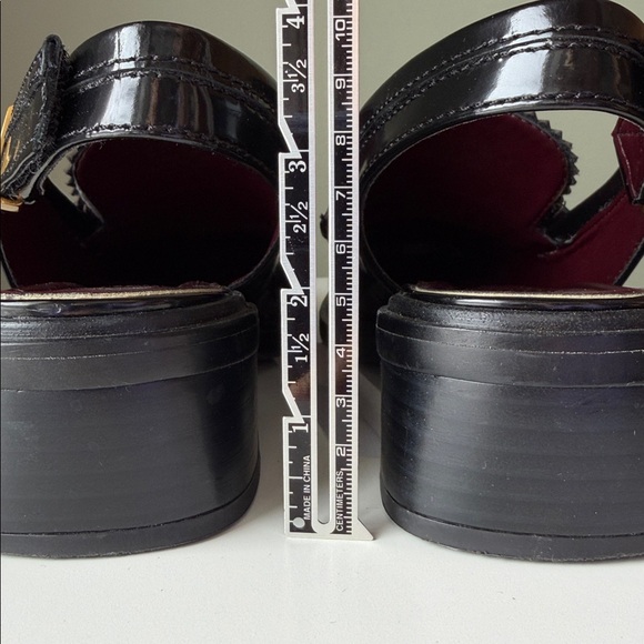 Sarto by Franco Sarto Gianna slingback loafers patent leather gold-tone hardware - Picture 11 of 14